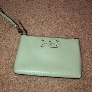 Pale green wristlet
